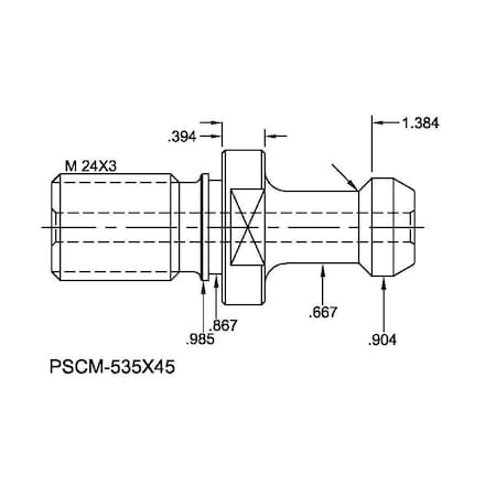 Tj Davies Co Coolant Through Retention Knob PSCM-535X45